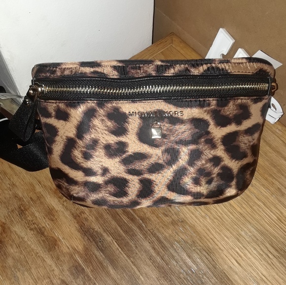 michael kors leopard fanny pack